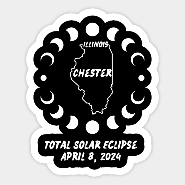 Illinois Total Solar Eclipse 2024 Sticker by Total Solar Eclipse